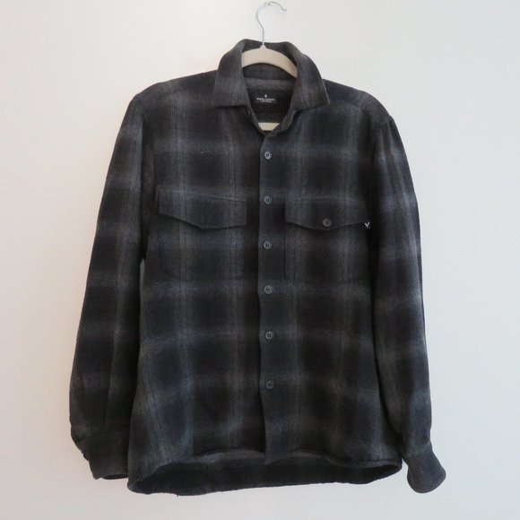 MARCELO BURLON COUNTY OF MILAN Sham Panther Print Plaid Wool Blend Shirt Sz XXS - Picture 6 of 16
